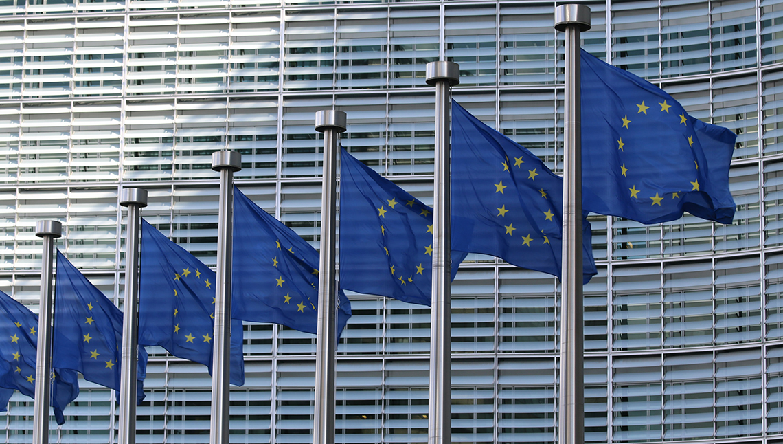 Le bandiere dell'Unione Europea