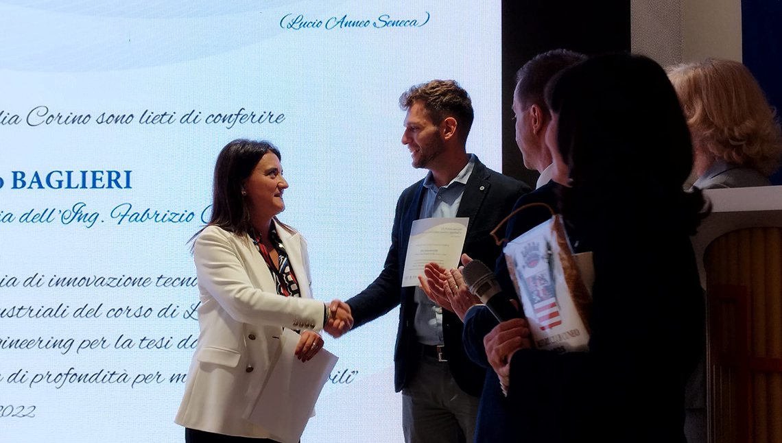 Lorenzo Baglieri riceve il Premio Corino 2022