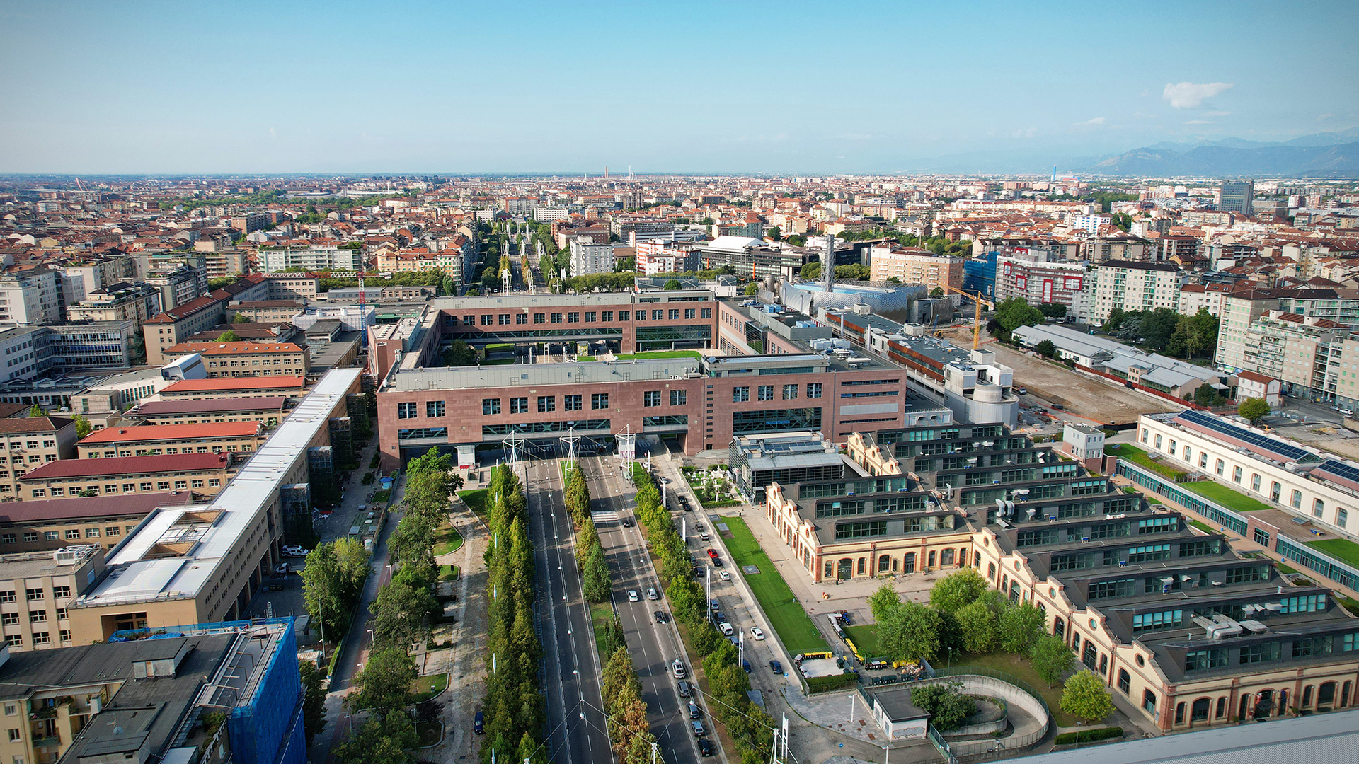 La sede centrale del Politecnico di Torino fotografata dall'alto