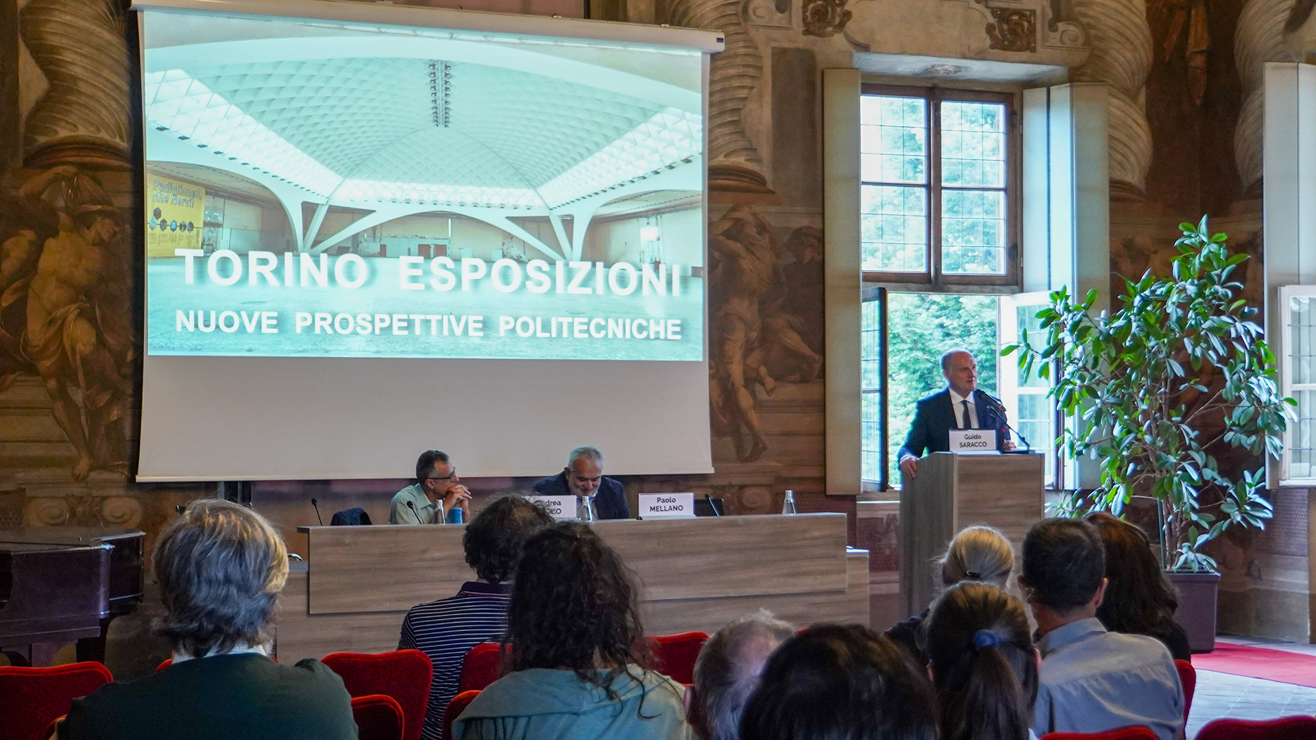 Foto dell'evento di presentazione dei progetti per Torino esposizioni