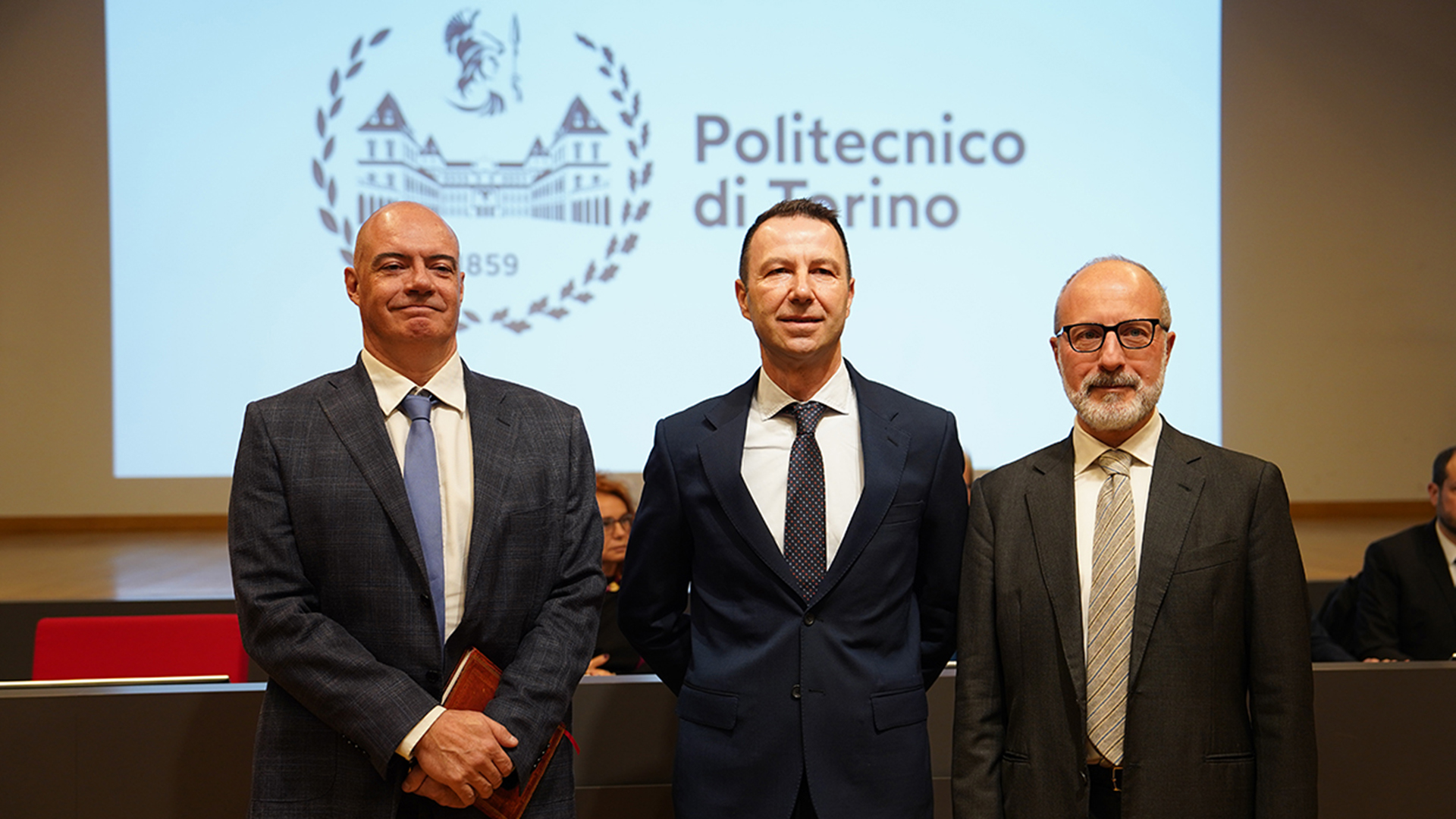 Foto dei tre candidati alla carica di Rettore del Politecnico