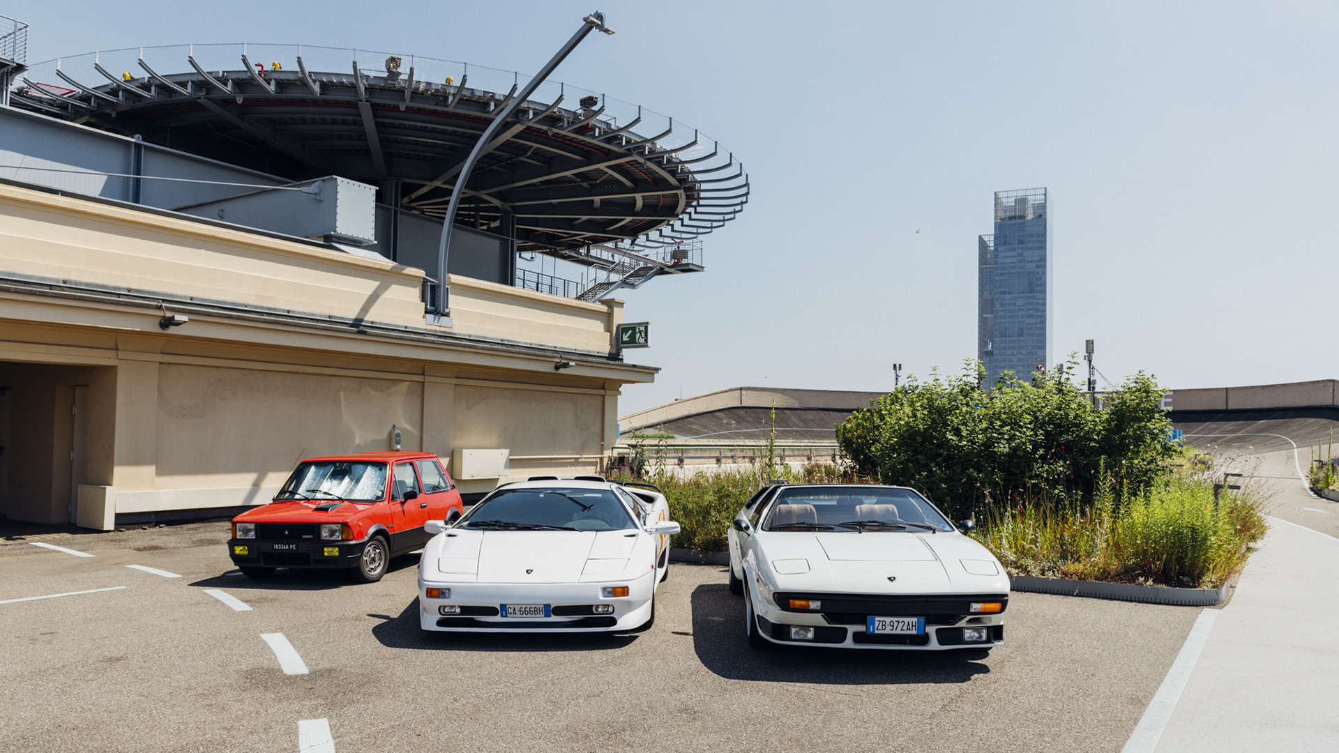 Le auto disegnate da Marcello Gandini sulla pista del Lingotto