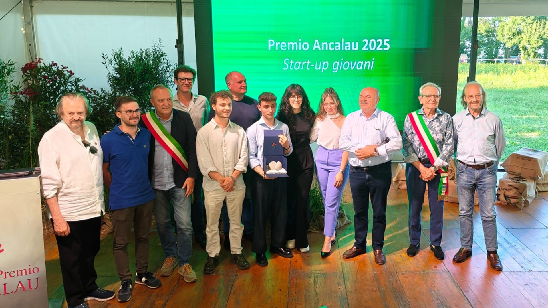 Foto del momento della premiazione