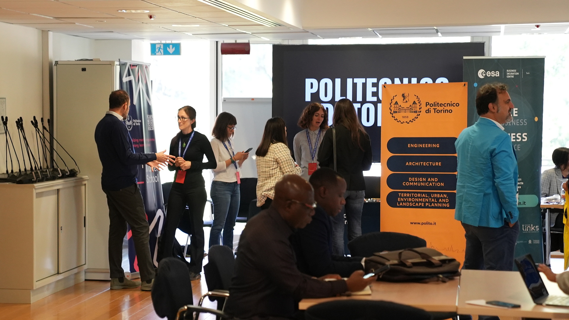 Lo stand del Politecnico all'evento