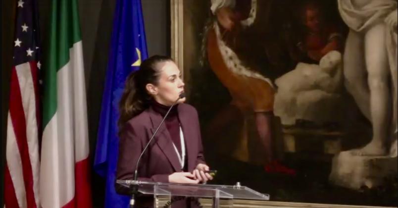 Marta Tuninetti parla all'incontro della rete ISSNAF