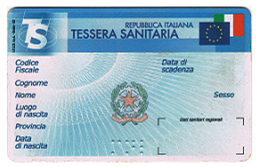 Immagine della tessera sanitaria TEAM