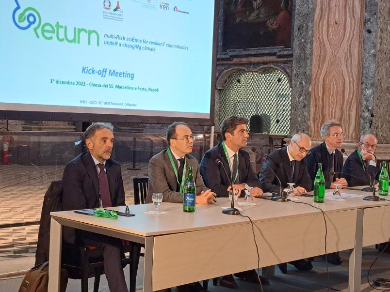 I relatori al kickoff meeting del progetto RETURN all'Università di Napoli