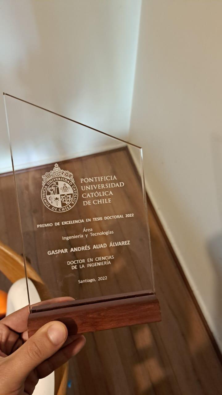 Cerimonia di premiazione dell'Award of Excellence in Doctoral Thesis Pontificia Universidad de Chile