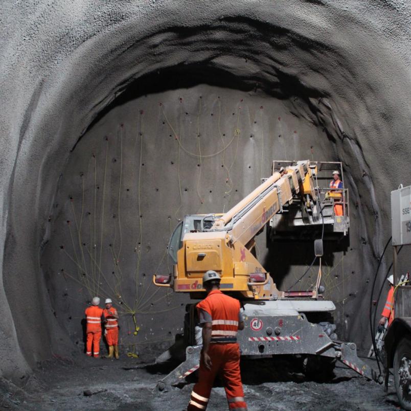 Tunnelling working site