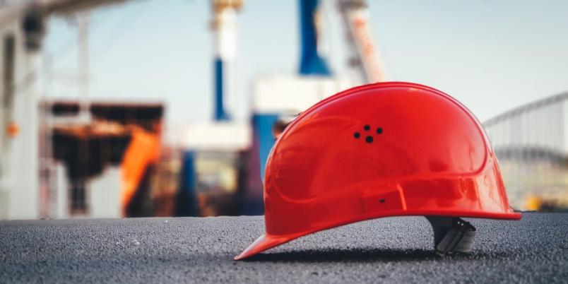An helmet in a working site