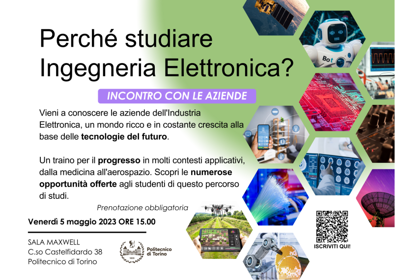 Locandian dell'evento incontra le aziende, perchè studiare ingeneria elettronica?