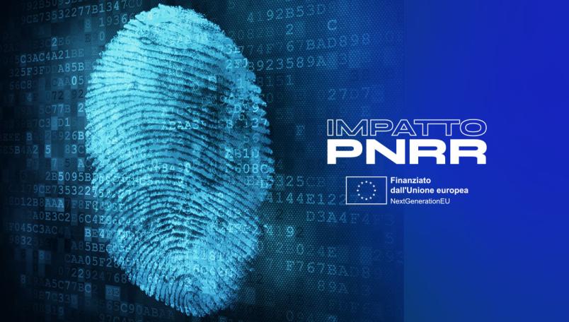 impronta digitale web con grafica pnrr