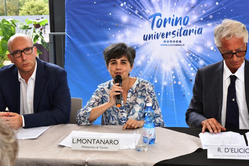 Foto della Prorettrice Laura Montanaro nel corso del suo intervento