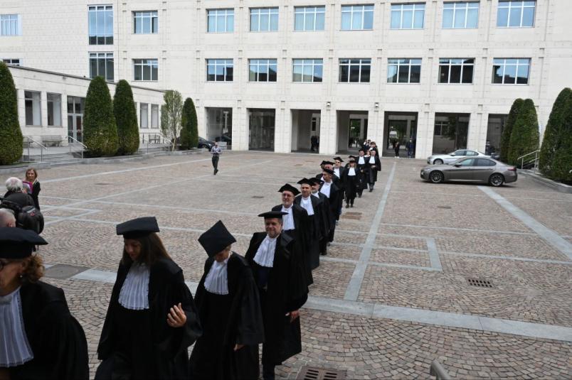 Il Corteo entra in aula magna