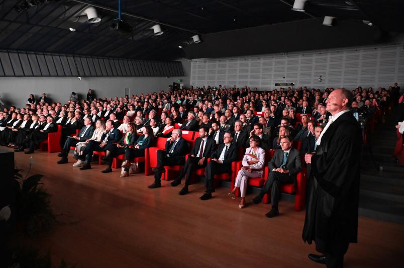 Il Rettore Saracco in Aula Magna