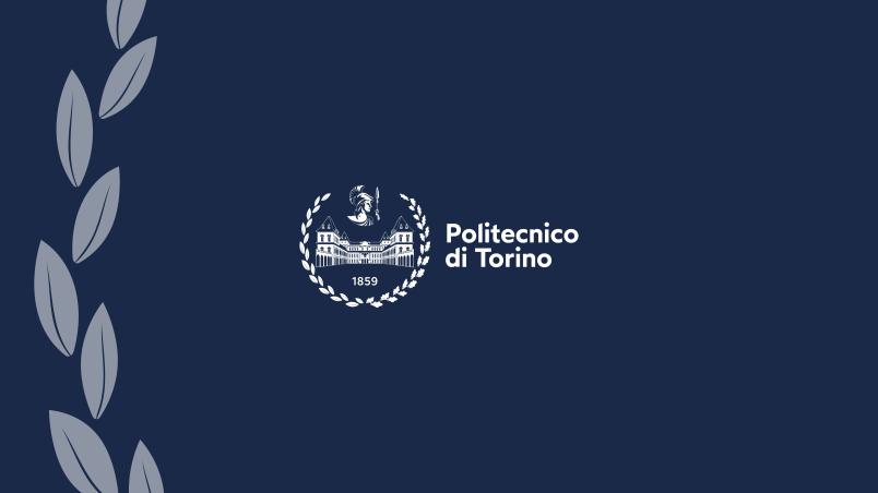 Banner blu con logo del Politecnico di Torino
