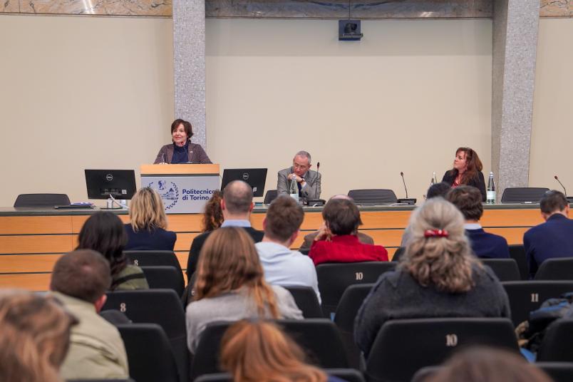 Patrizia Lombardi, Bruno Dalla Chiara e Valentina Colaleo durante l'evento