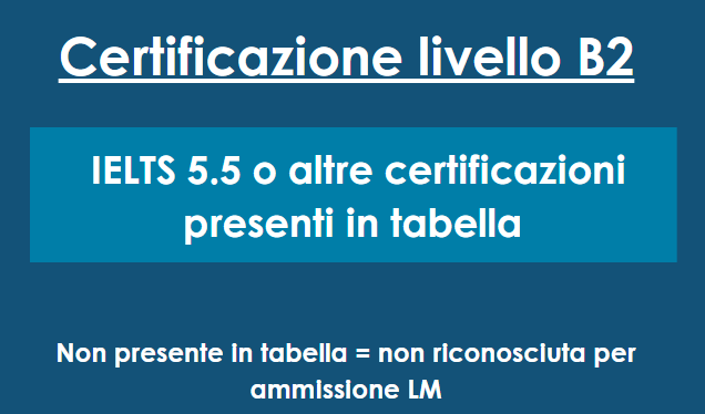Certificazione ammissione LM
