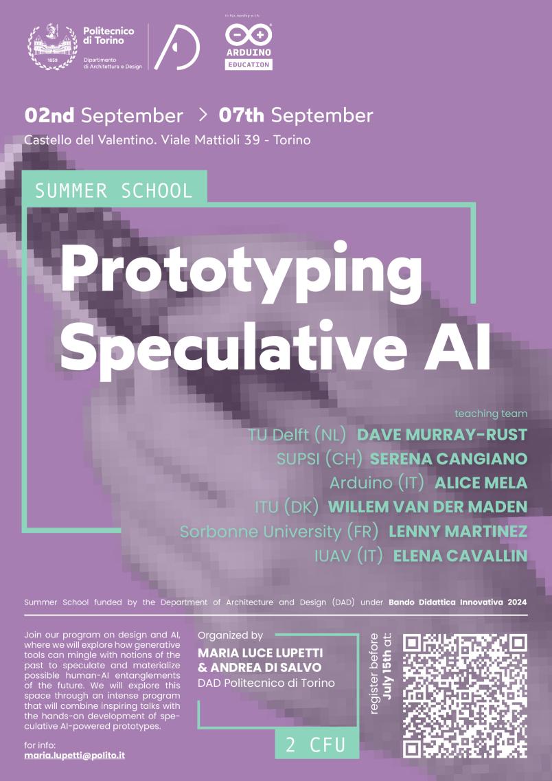 Prototyping Speculative AI Summer School flyer