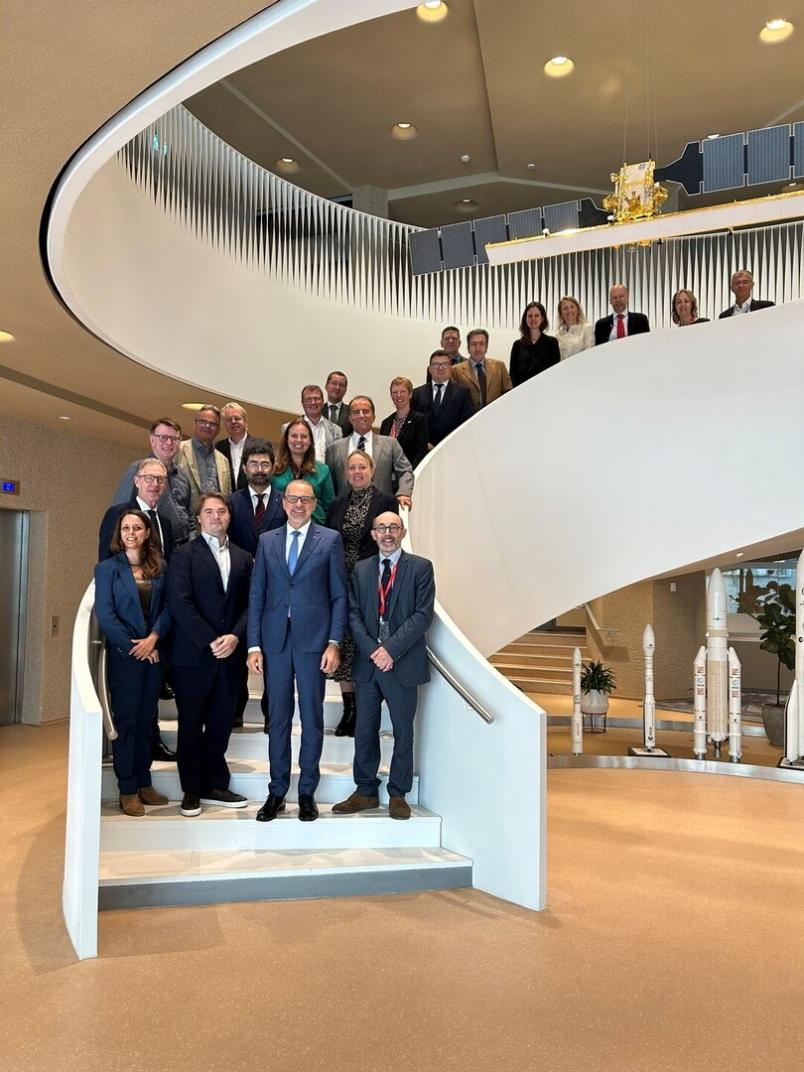 Group photo for CESAER-ESA meeting participants at ESA headquarters in Paris