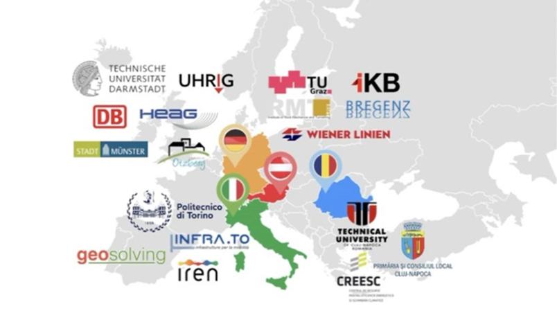 Map of REGENERATE partners across Europe