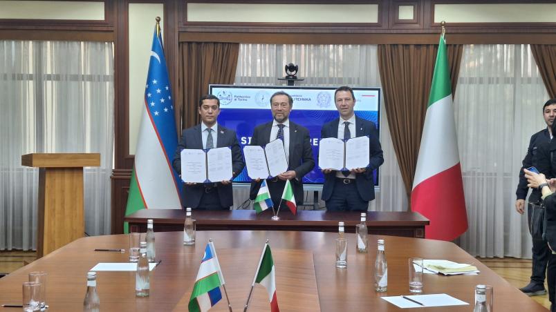 La firma dell'accordo tra Politecnico, TTPU e Ambasciatore d'Italia