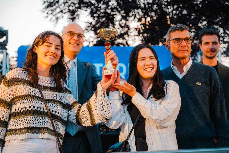 La premiazione del badminton femminile