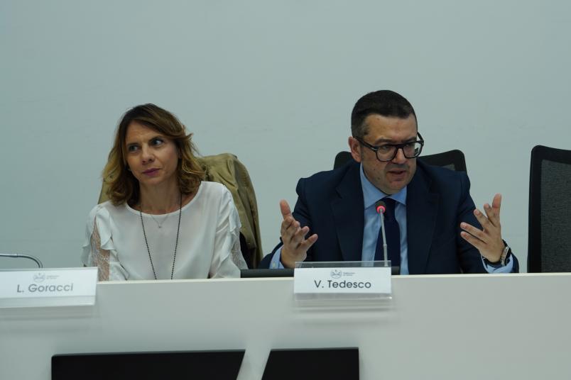 Il Direttore Generale Vincenzo Tedesco e la Dirigente Laura Goracci