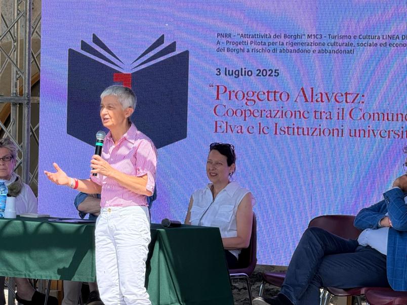 Il Prorettore Baralis nel corso dell'evento