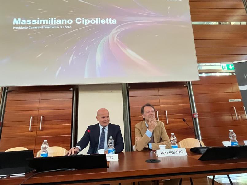 Il Presidente della Camera di commercio Cipolletta e il professor Pellegrino