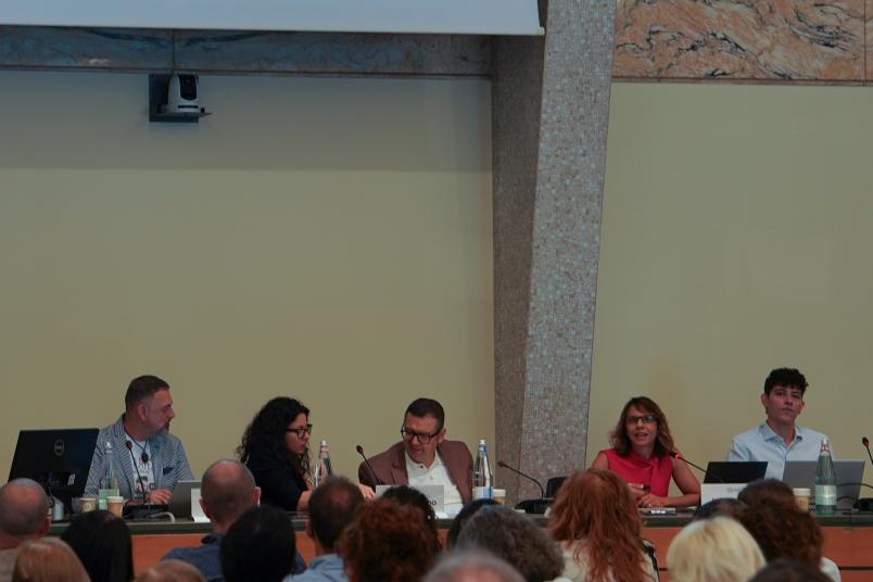 Il Direttore Generale Vincenzo Tedesco, la Dirigente Laura Goracci e lo staff della Scuola di Formazione nel corso dell'evento