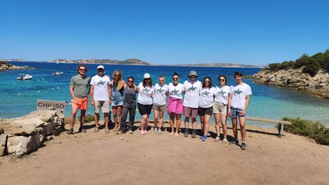 Il gruppo del Team DIRECT sull'isola di Culuccia