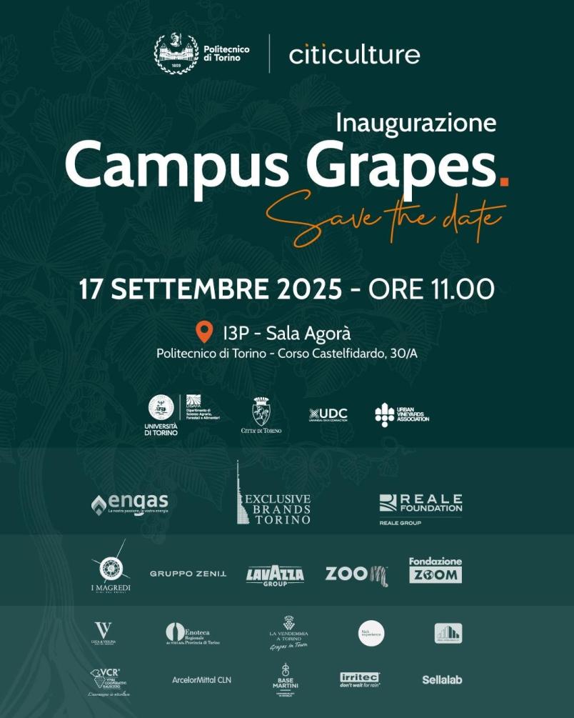 Locandina dell'inaugurazione di Campus Grapes
