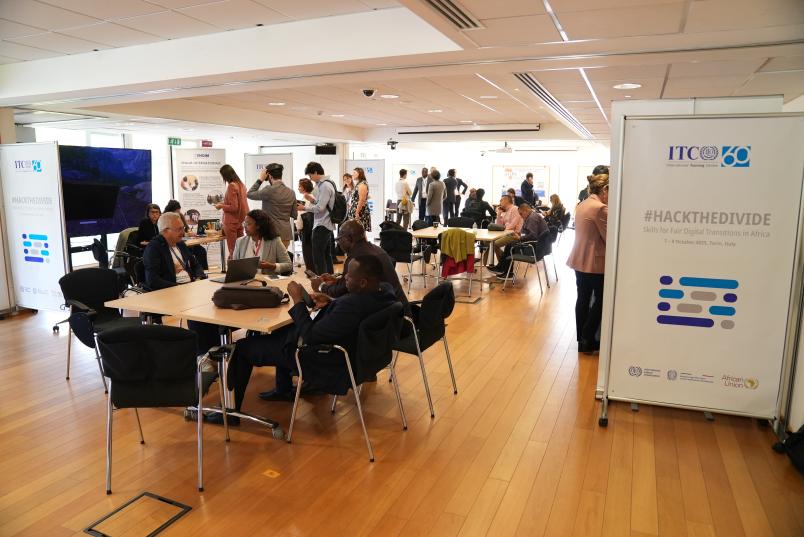 Lo spazio espositivo all'evento di ITC ILO