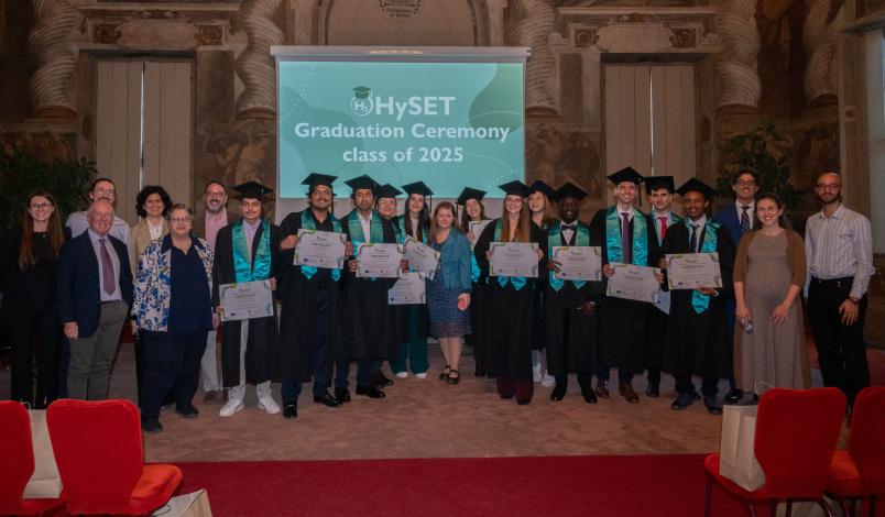 Students and faculty at the graduation ceremony
