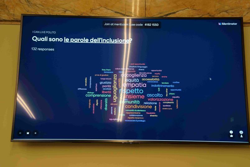 nuvola di parole: rispetto, empatia, insieme....