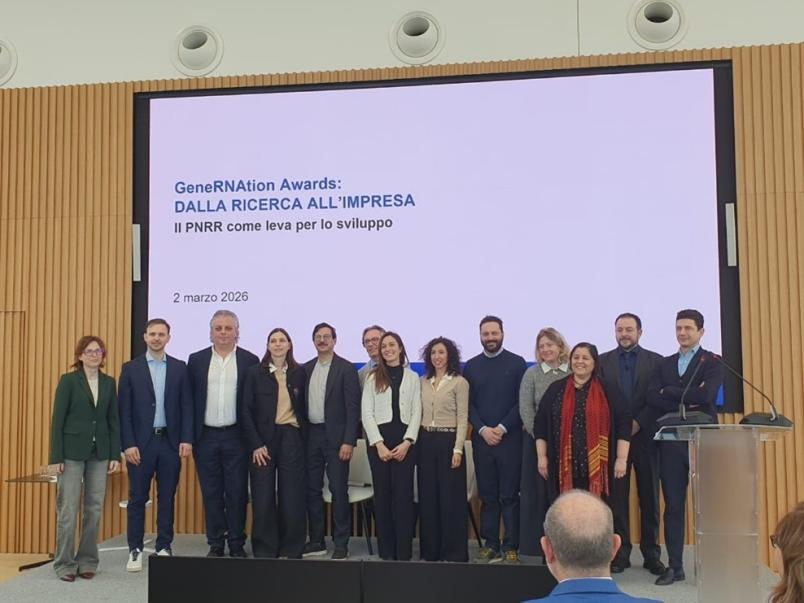 I protagonisti della GeneRNAtion Challenge 2026, dove PoliRNA si è aggiudicata il primo posto tra startup e progetti di ricerca dedicati alle terapie geniche e alle tecnologie a RNA