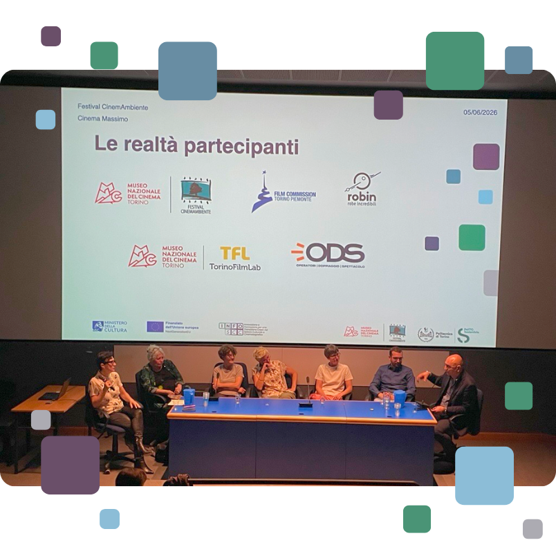Il progetto coinvolge sei realtà del settore cinematografico e audiovisivo torinese:   Film Commission Torino Piemonte, Torino Film Lab, Festival CinemAmbiente, Operatori del Doppiaggio e dello Spettacolo (ODS), Robin Studio e Alps Studios. 