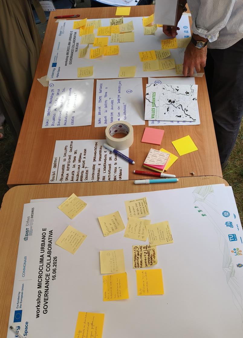 Le proposte emerse durante i tavoli di lavoro del workshop COMMONAIR