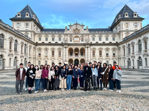 The students at the Castello del Valentino