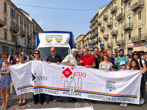 Il CUG Unito e Polito con i rettori Saracco e Geuna alla manifestazione
