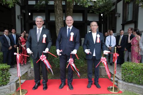 The ribbon cutting ceremony