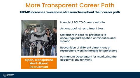 More transparent career path