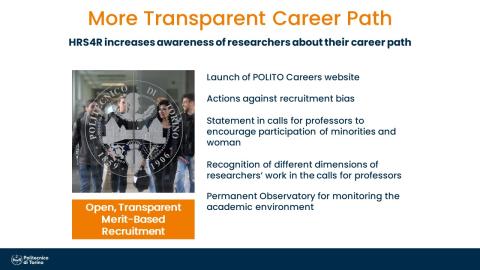 More transparent career path