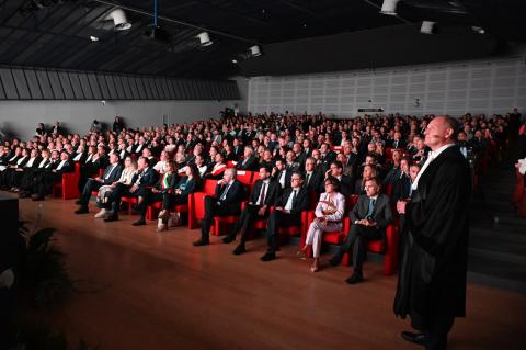 Il Rettore Saracco in Aula Magna