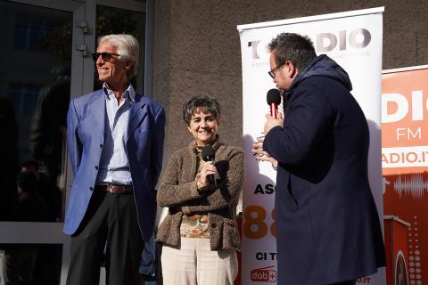 La Proretrice Laura Montanaro e il Presidente del CUS Riccardo D'Elicio ai microfoni di Radio Onde Quadre
