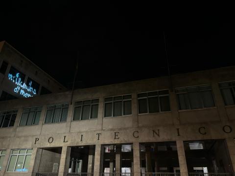 La sede centrale di corso Duca degli Abruzzi al buio per M'illumino di meno