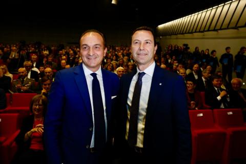 Il Presidente della Regione Piemonte Cirio con il Rettore