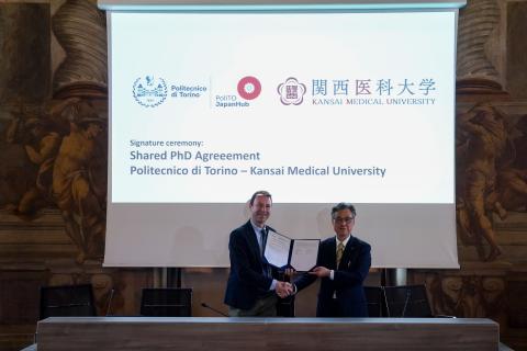 The cooperation agreement signed with Kansai Medical University (KMU)