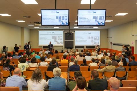 The audience in the hall